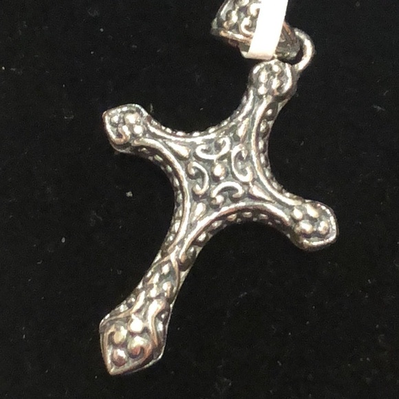 FANCY Sterling Silver Cross - Picture 2 of 11